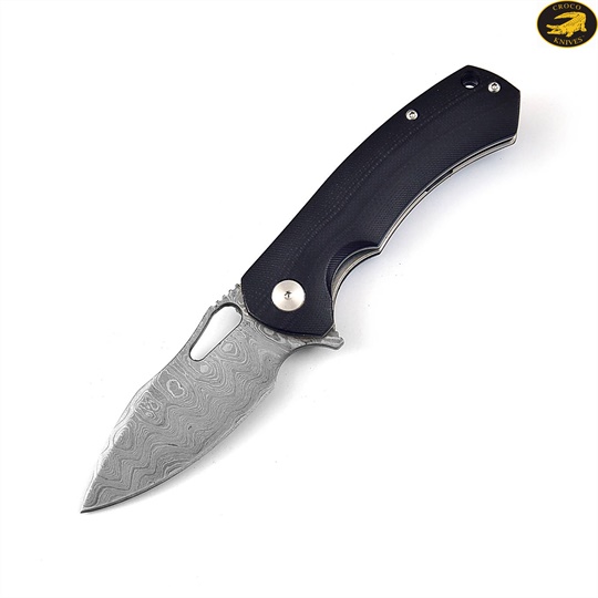 Damascus Steel Blade Flipper Knife